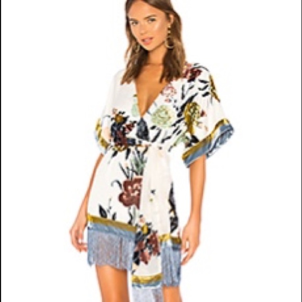 NBD Floral + Fringe Dress